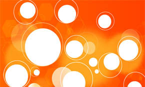 circles in orange background